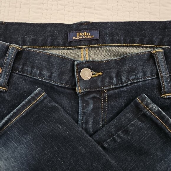 Ralph Lauren Polo Hampton Jeans Big Men's 42Bx30 Straight Leg Dark Wash Stretch - Picture 4 of 16